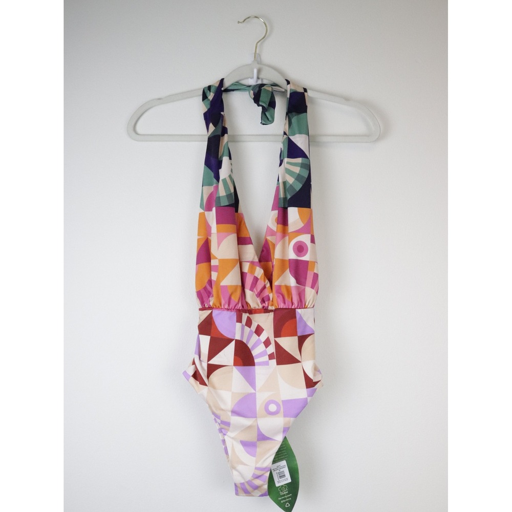 NWT FARM Rio Ombre Graphic Toucans One Piece Swimsuit Medium *flaw